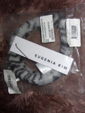 Eugenia Kim White Leopard Dora Faux Fur Headband One Size